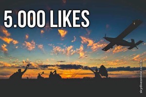 5 mil likes skydive online fan page facebook pagina luchiari paraquedismo 5k obrigado