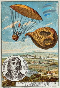 Jacques Garnerin en parachute 1797 skydive online luchiari paraquedismo